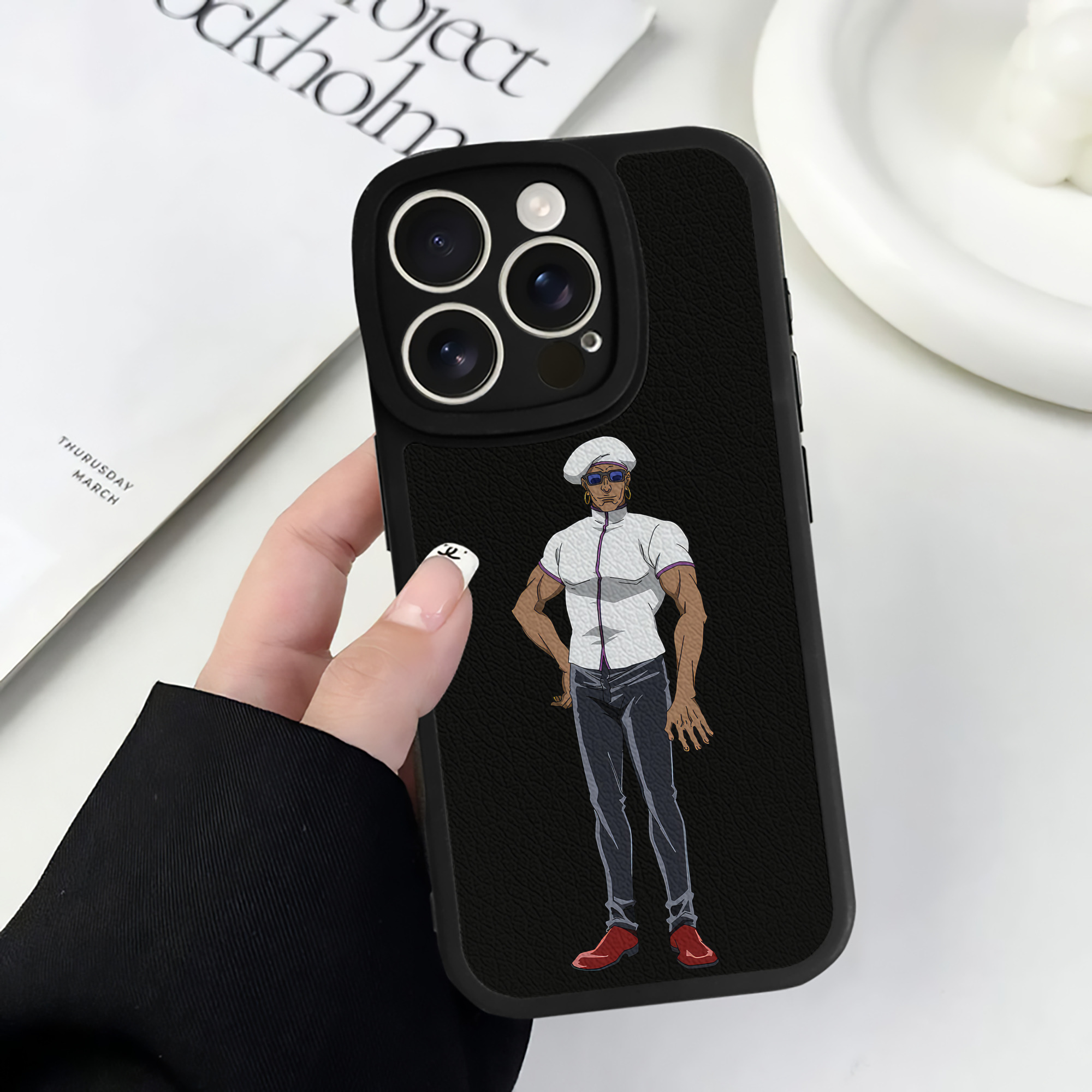 （画像用） 呪術廻戦 Jujutsu Kaisen 【iPhone 16シリーズ対応】シリコンスマホケース（レザー調） 材質：シリコン